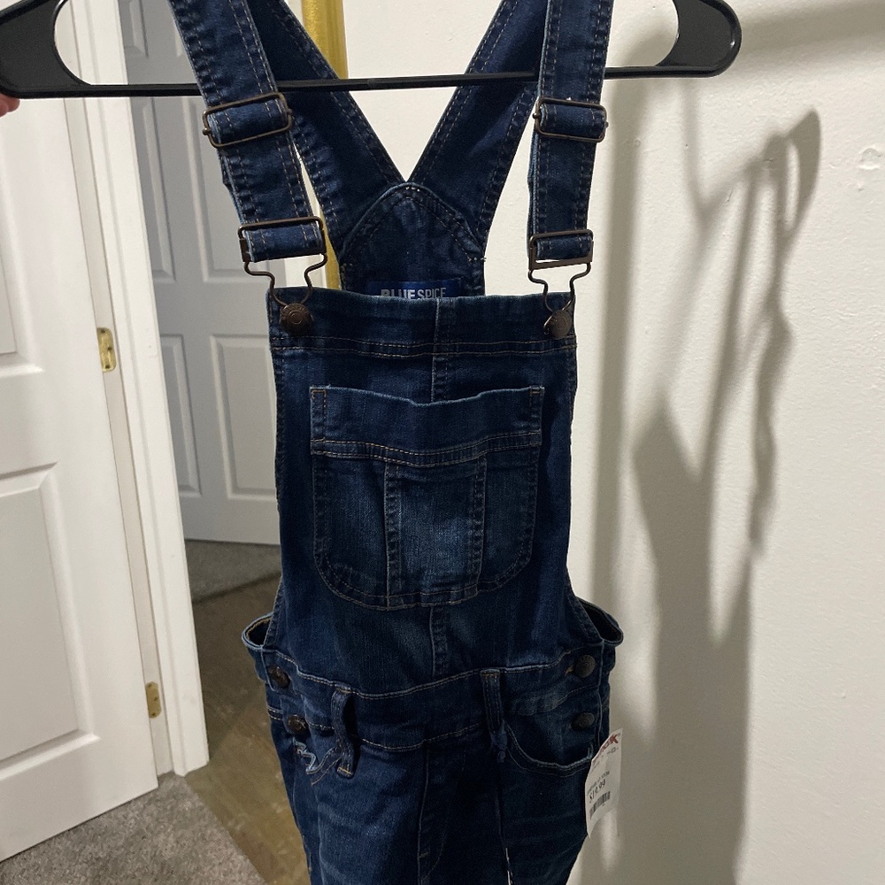 Blue Spice Overalls Dark Rose Size 0 NWT